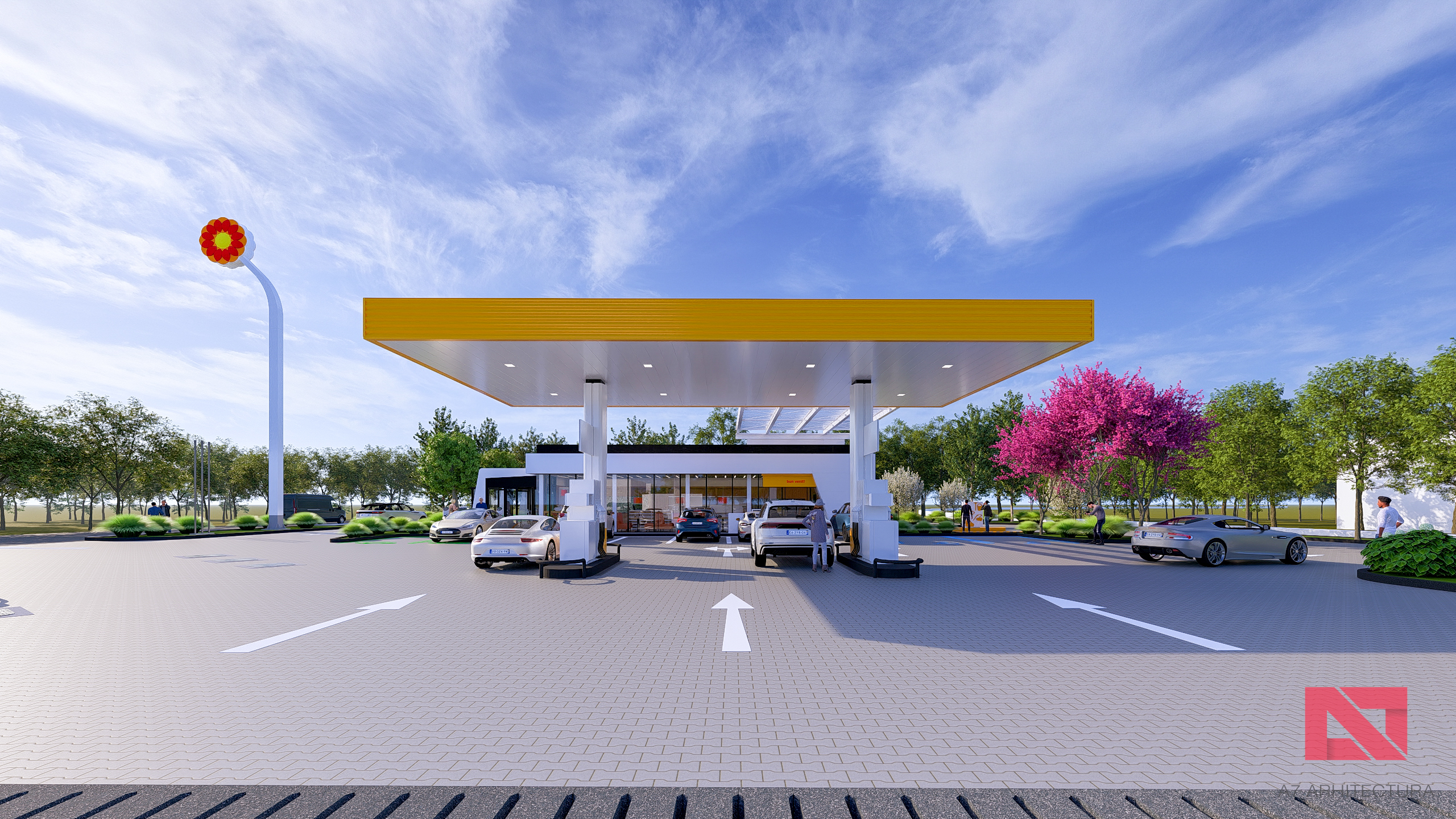 O BENZINĂRIE CA EXERCIȚIU DE DISCIPLINĂ: Proiectare stație carburanți Oțelu Roșu